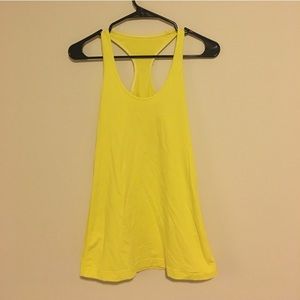 Lululemon yellow Razorback tank